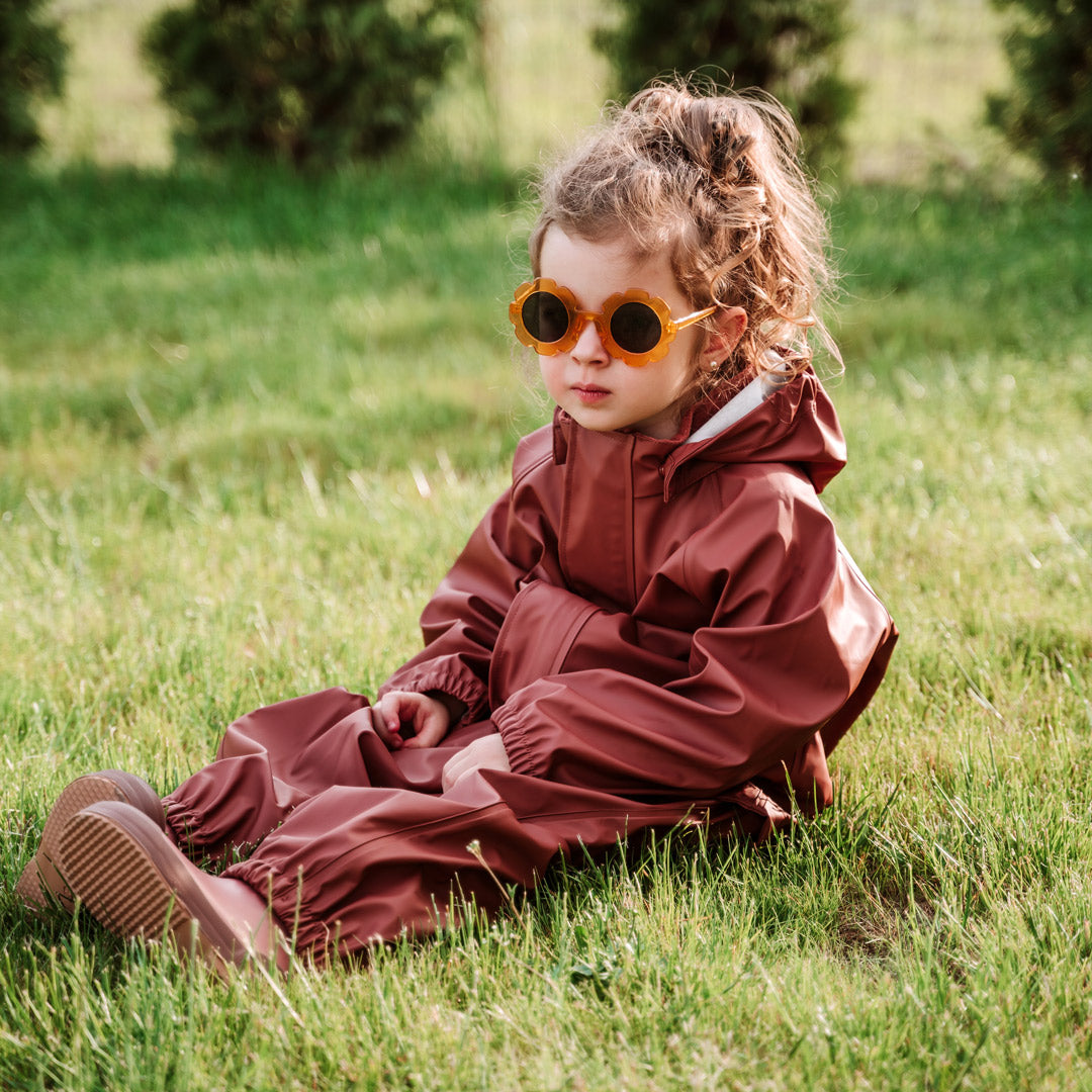 nuuroo Carla rain set - junior Rain wear Mahogany
