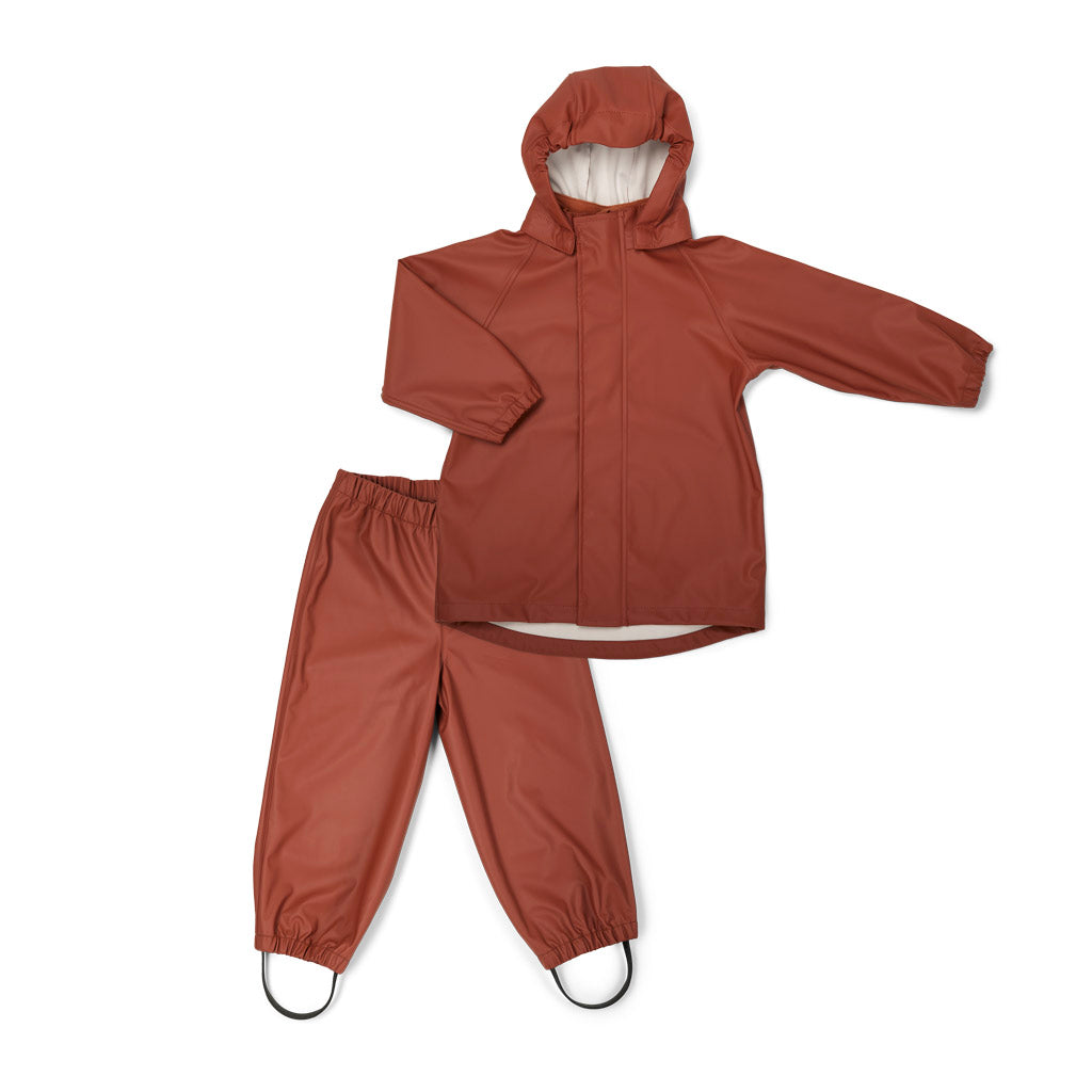 nuuroo Carla rain set - junior Rain wear Mahogany