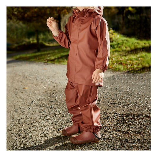 nuuroo Carla rain set - junior Rain wear Mahogany