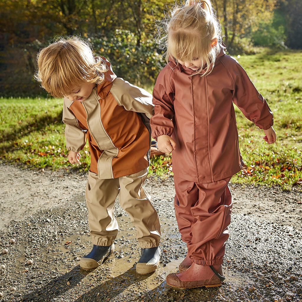 nuuroo Carla rain set - mini Rain wear Cobblestone - Multi mix