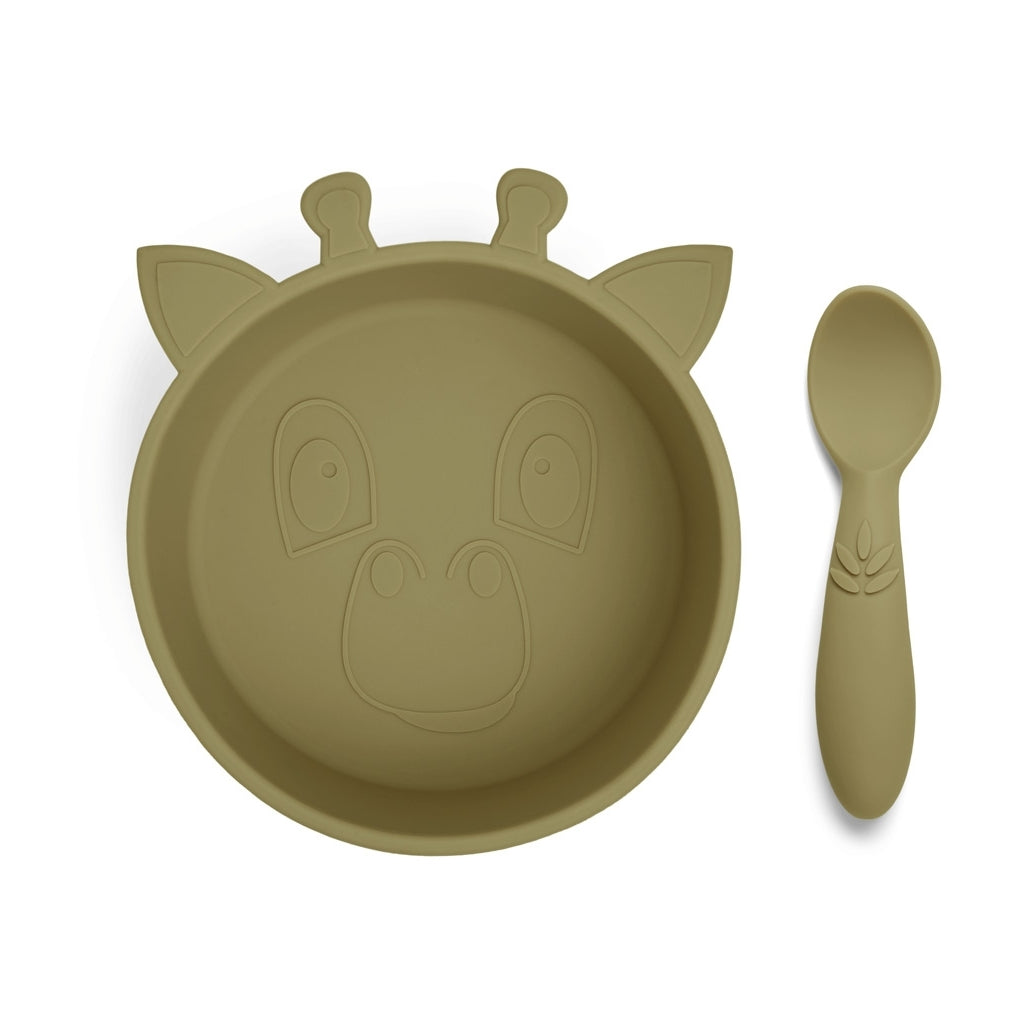 nuuroo Elia silicone dinner set 2-pack Dinner set Olive green