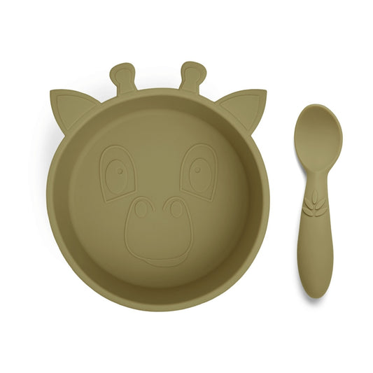 nuuroo Elia silicone dinner set 2-pack Dinner set Olive green