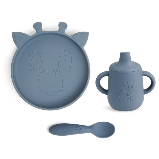 nuuroo Elke silicone dinner set 3-pack Dinner set Bering Sea