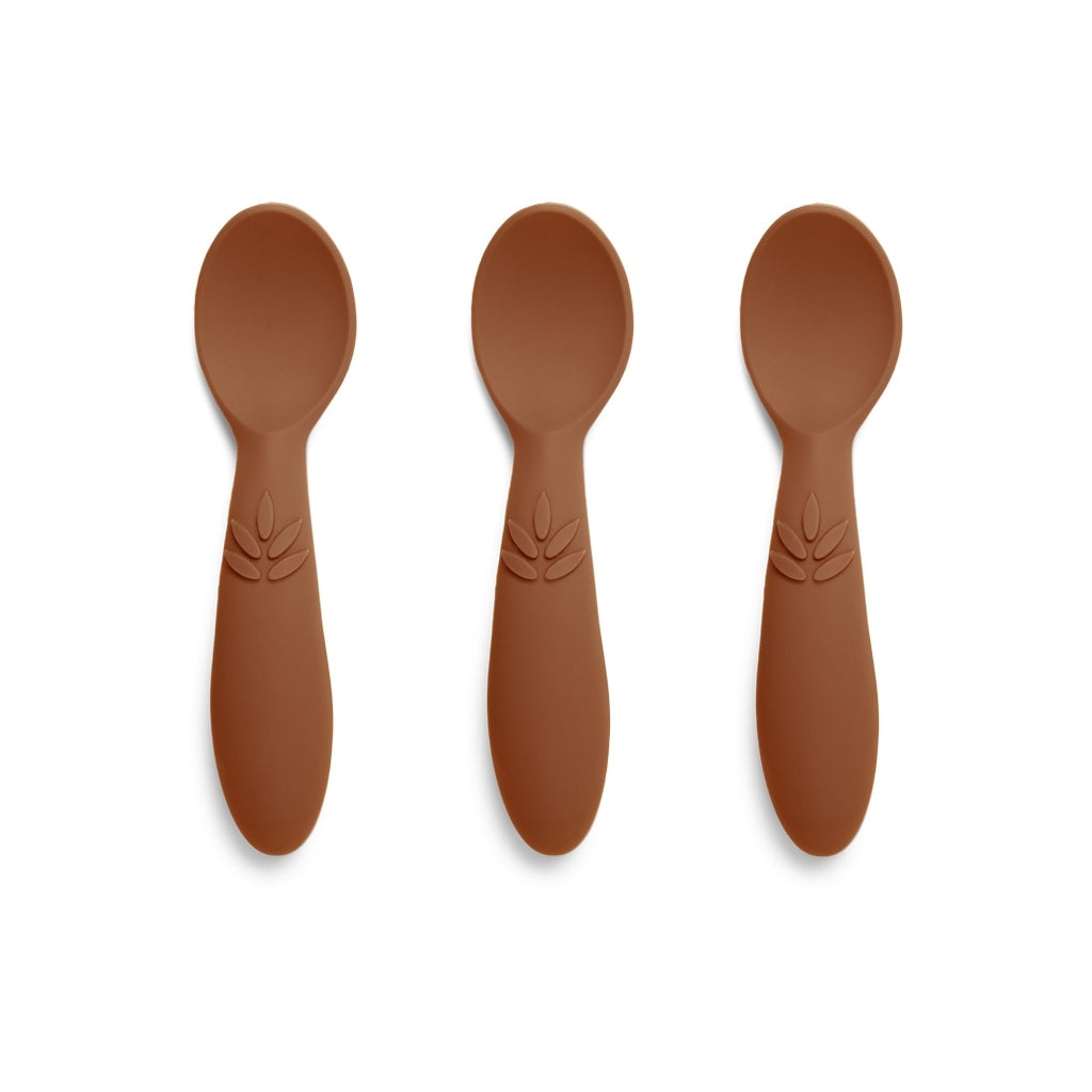 nuuroo Ella silicone spoon 3-pack Spoon Caramel Café