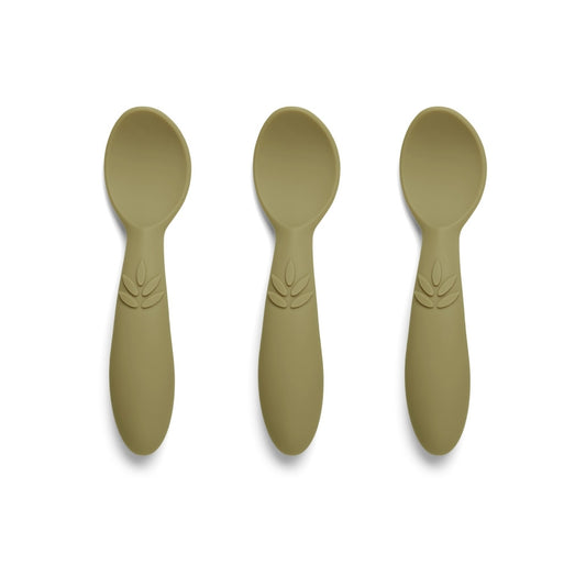 nuuroo Ella silicone spoon 3-pack Cutlery Olive green