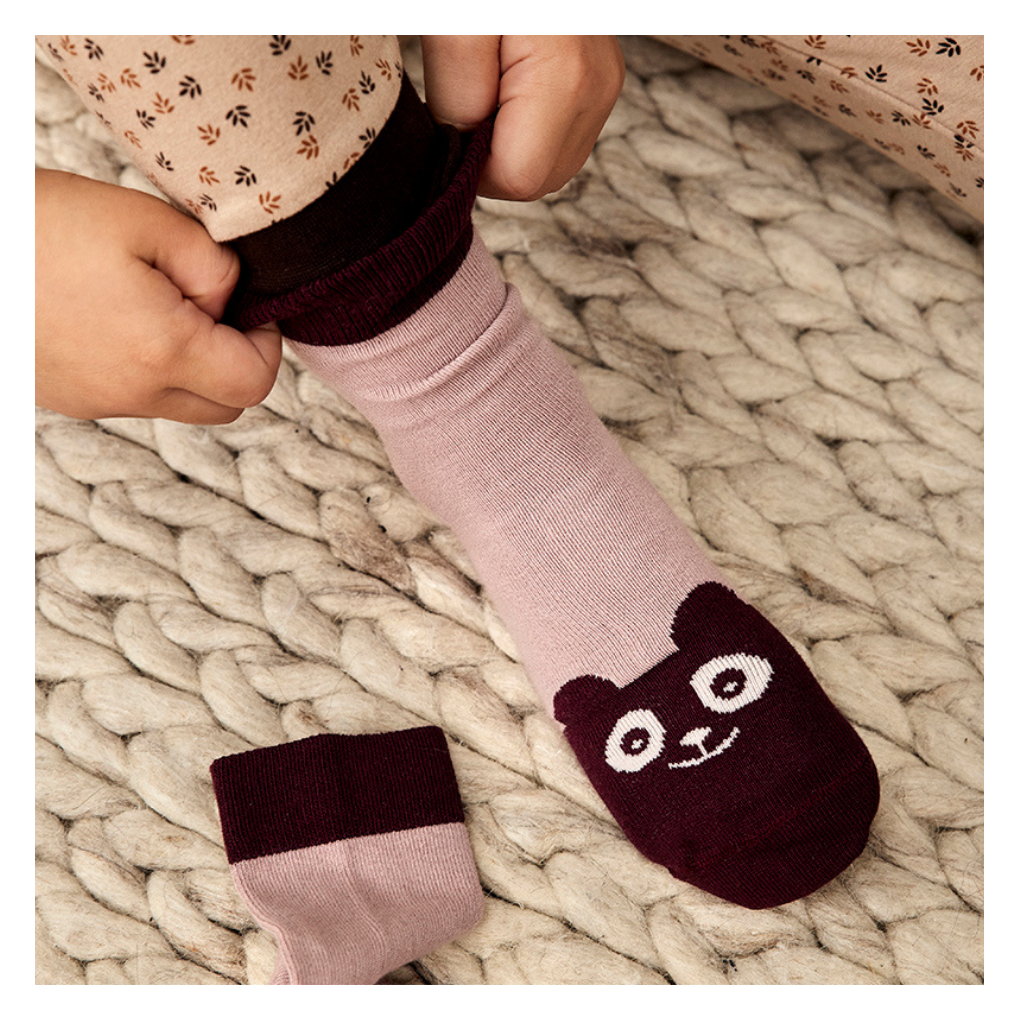 nuuroo Freja socks - 2 pack Socks Cobblestone/Woodrose