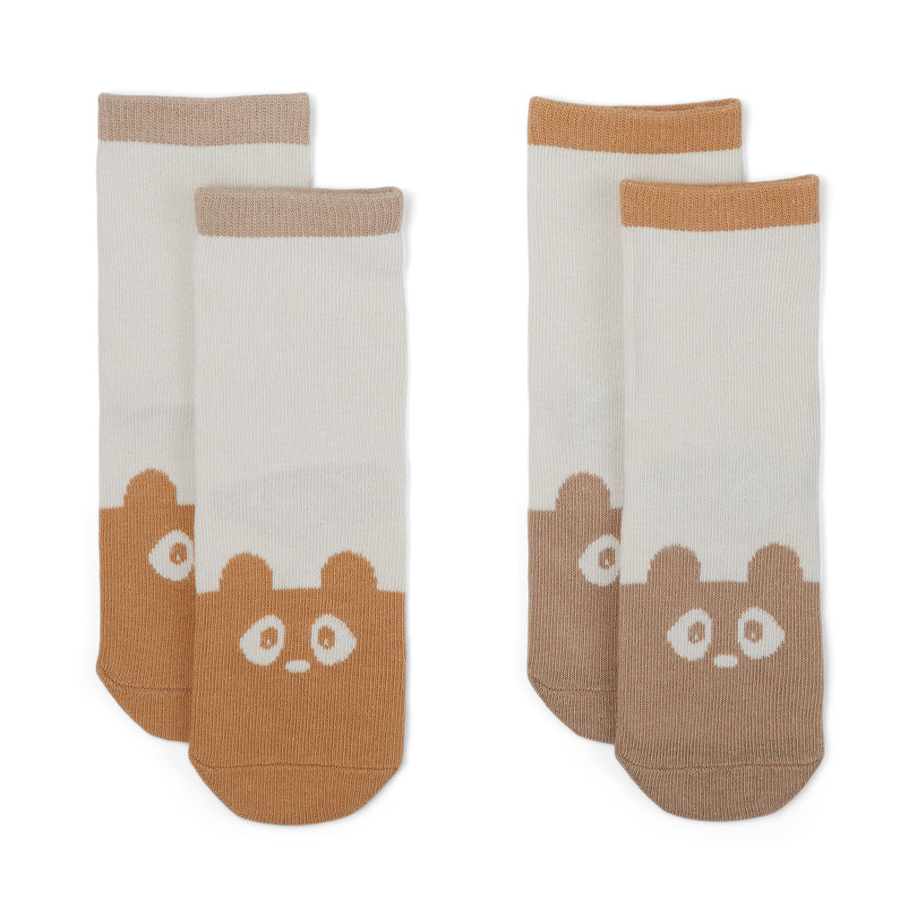 nuuroo Freja socks - 2 pack Socks Light brown / Sand