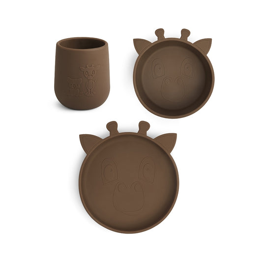 nuuroo Judi silicone dinner set - 3 pack Dinner set Acorn