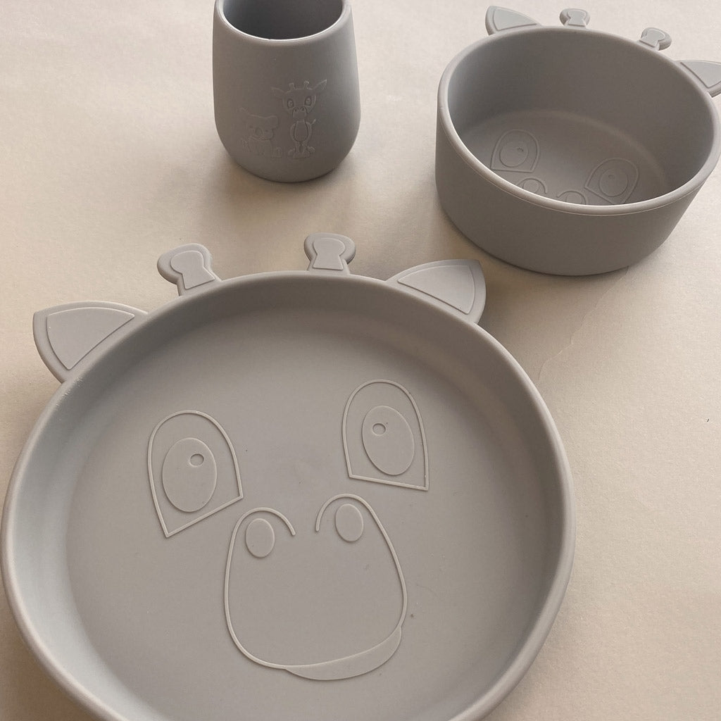 nuuroo Judi silicone dinner set - 3 pack Dinner set Cobblestone
