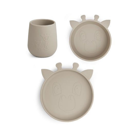 nuuroo Judi silicone dinner set - 3 pack Dinner set Cobblestone