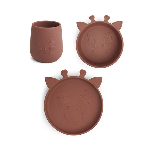 nuuroo Judi silicone dinner set - 3 pack Dinner set Mahogany