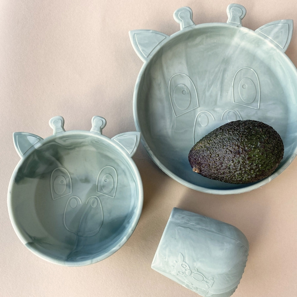 nuuroo Judi silicone dinner set - 3 pack Dinner set Light green mix
