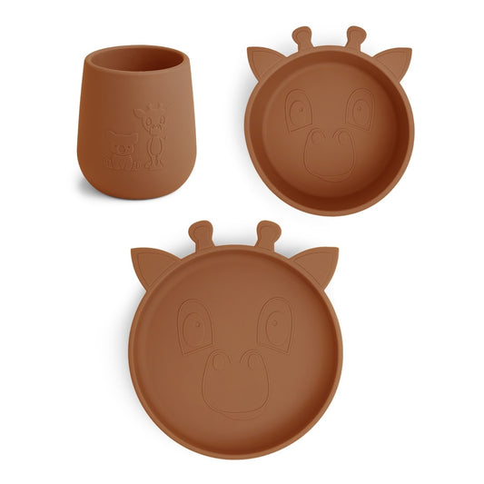 nuuroo Judi silicone dinner set - 3 pack Dinner set Caramel Café