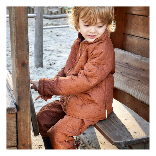 nuuroo Liv Thermo set - junior Thermo wear Caramel Café