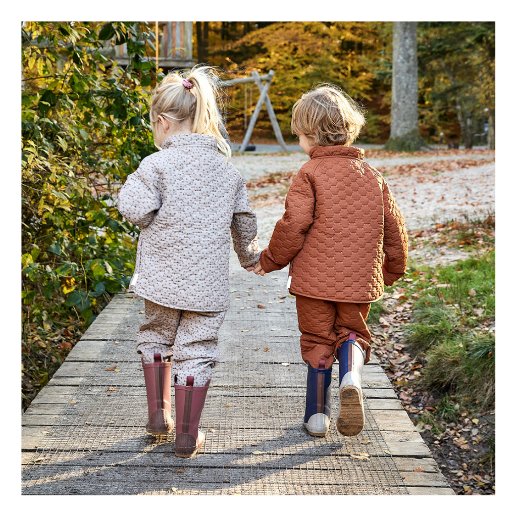 nuuroo Liv Thermo set - junior Thermo wear Cobblestone Leaf