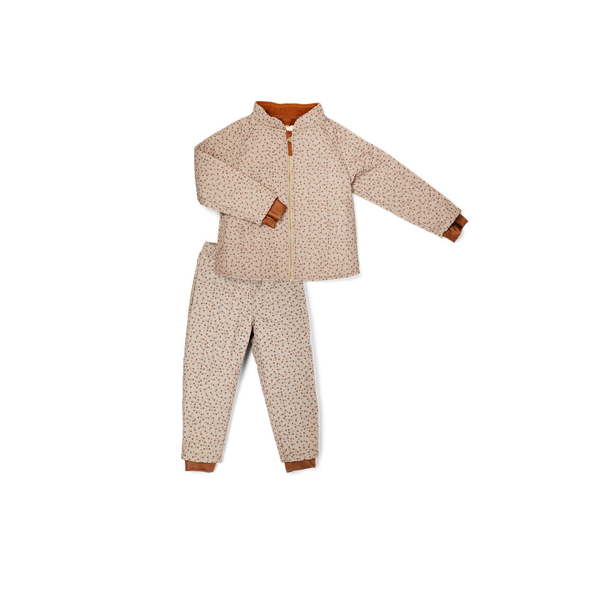 nuuroo Liv Thermo set - junior Thermo wear Cobblestone Leaf