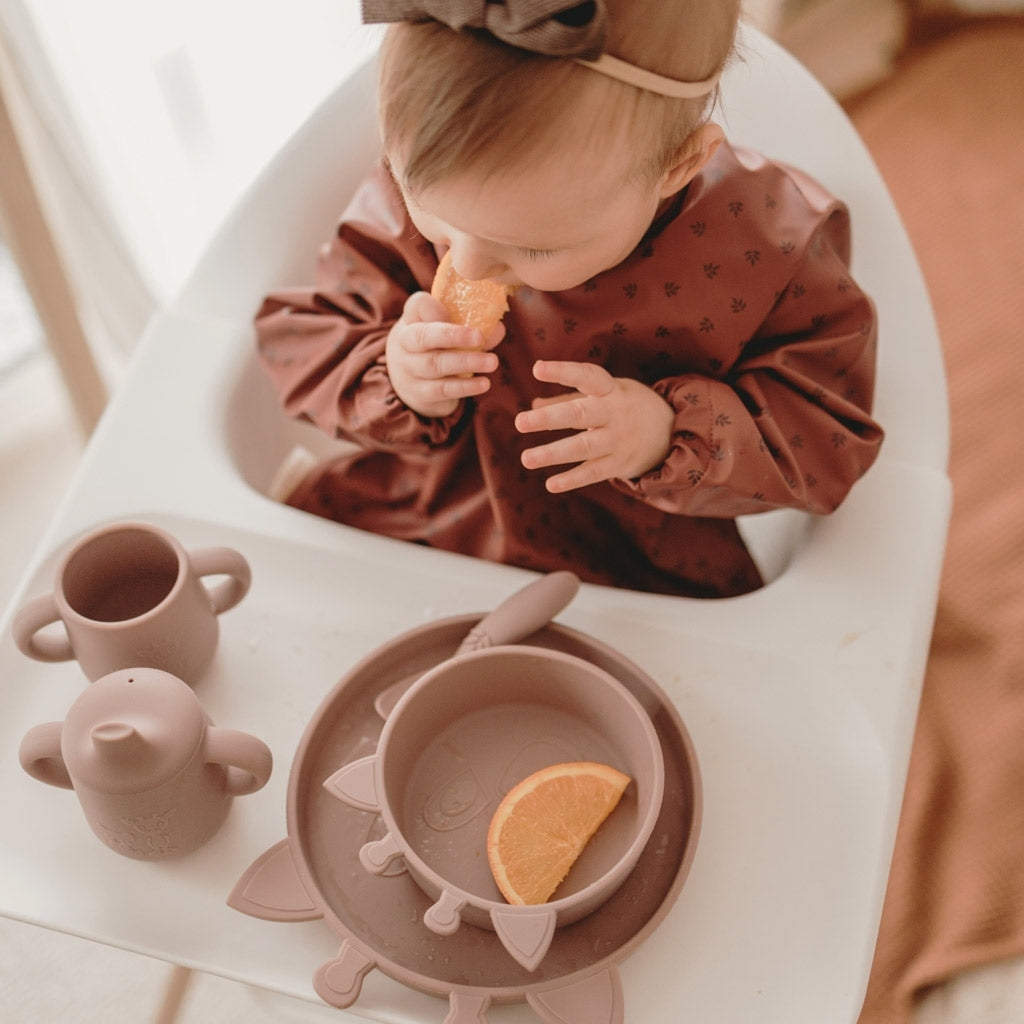 nuuroo Luna bib coated Bib Mahogany leaf