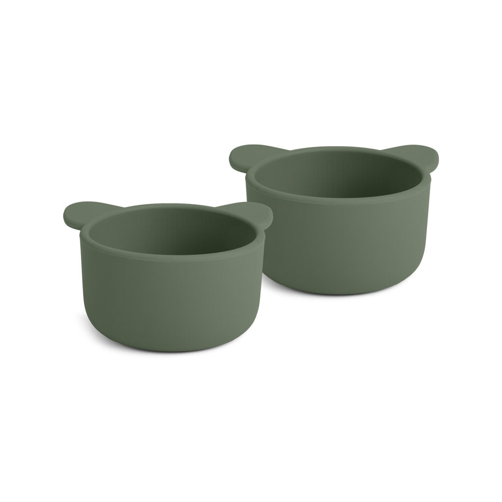 nuuroo Rosa silicone snack box - 2 pack Snackbox Dusty green