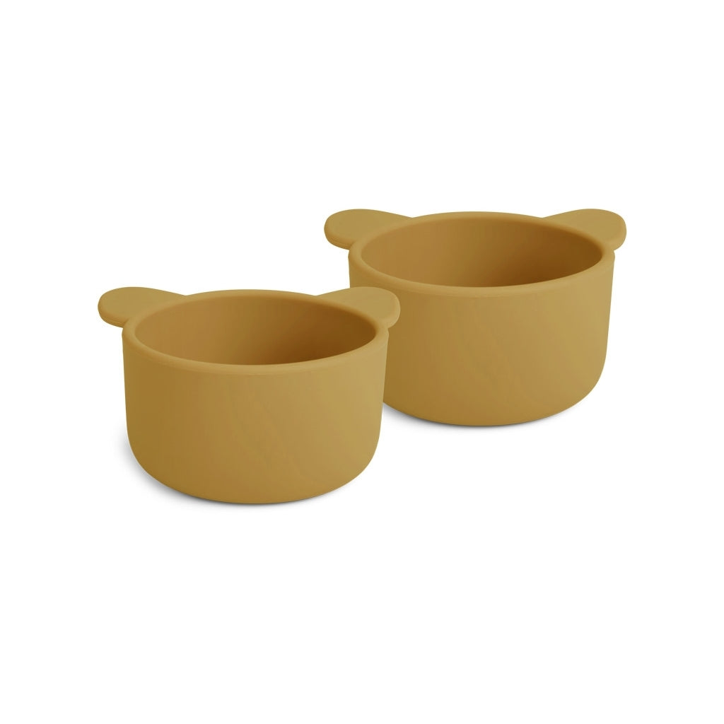 nuuroo Rosa silicone snack box small 2-pack Snackbox Dusty yellow