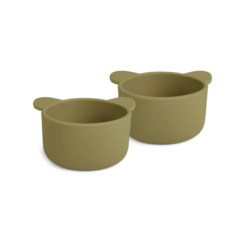 nuuroo Rosa silicone snack box small 2-pack Snackbox Olive green