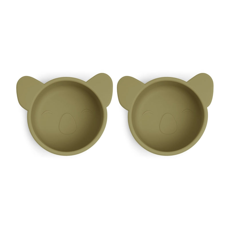 nuuroo Rosa silicone snack box small 2-pack Snackbox Olive green