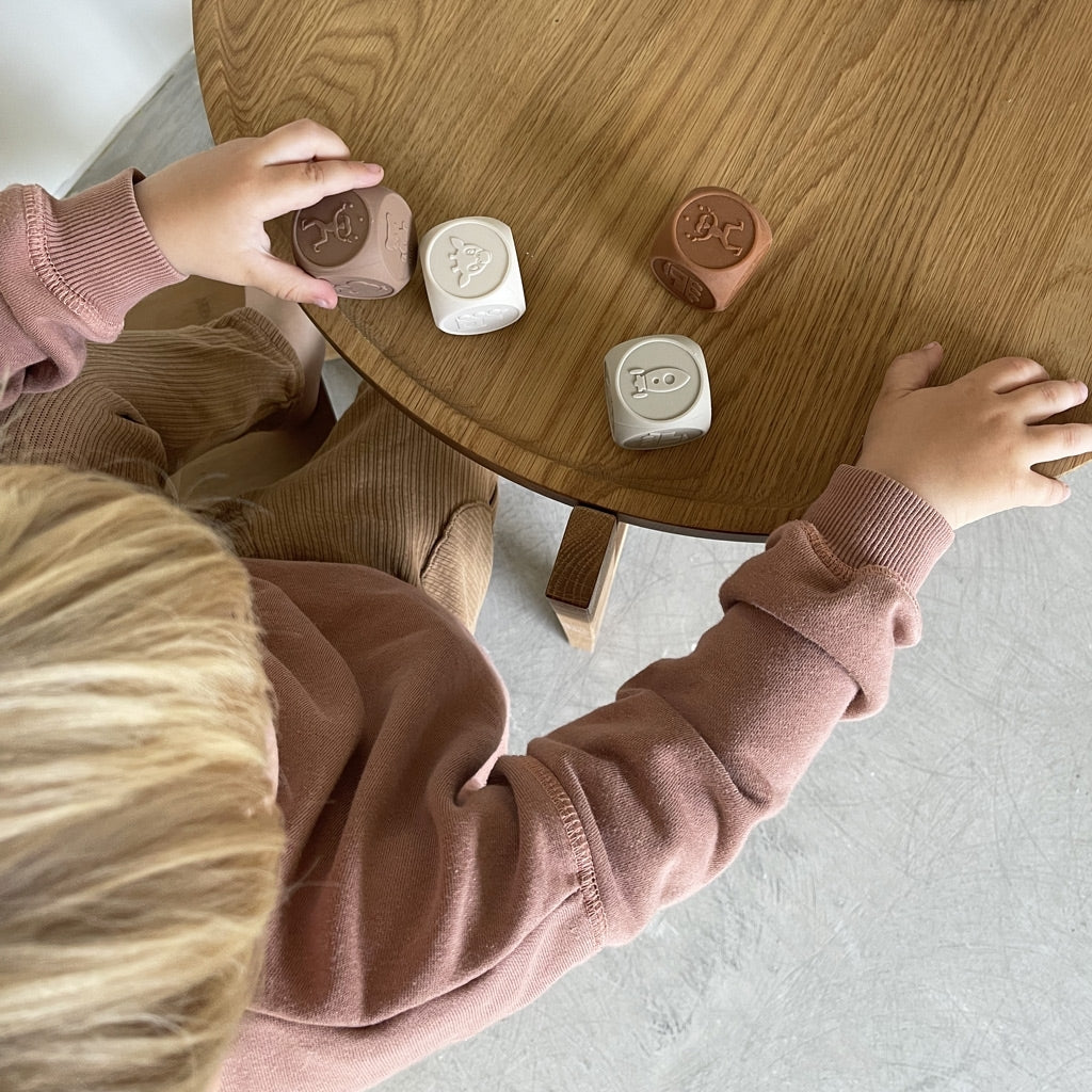 nuuroo Sana silicone dice 4 pack Toy Brown color mix