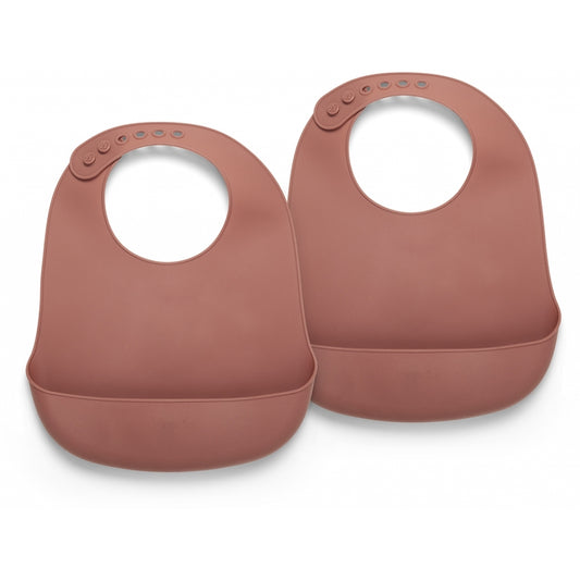 nuuroo Tex silicone bib - 2 pack Bib Mahogany